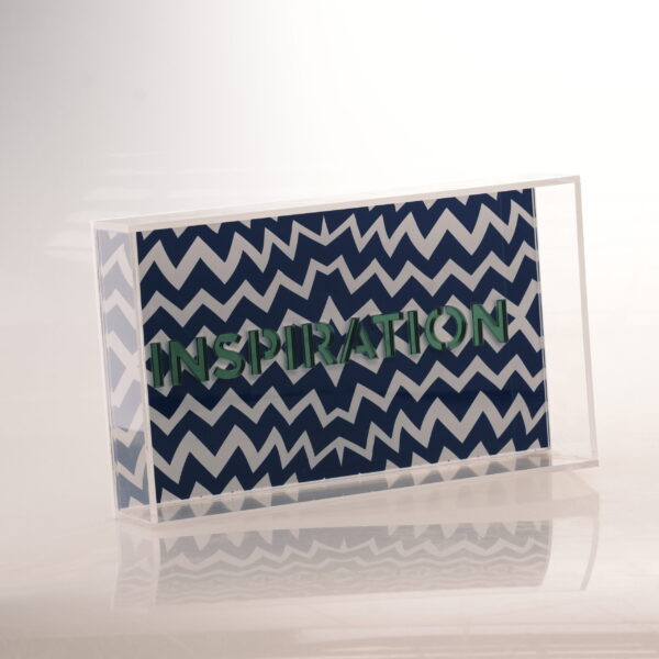 Δισκάκι με λέξεις από καθρέφτες μπλε