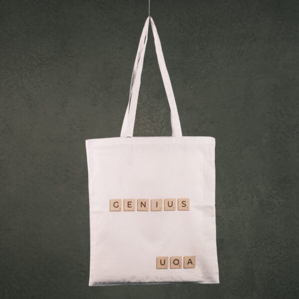 Τσάντα πάνινη Genius λευκή