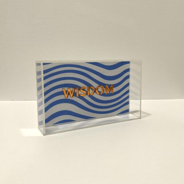 Δισκάκι με λέξεις από καθρέφτες γαλάζιο